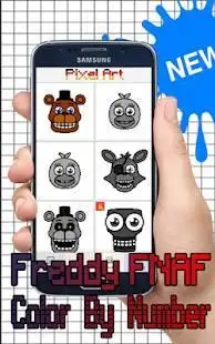 FnAF Color by number - Pixel art sandbox coloring Screen Shot 2