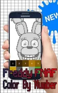 FnAF Color by number - Pixel art sandbox coloring Screen Shot 1