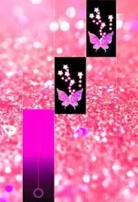 Pink Glitter Piano Tiles Butterfly Screen Shot 1