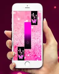 Pink Glitter Piano Tiles Butterfly Screen Shot 3