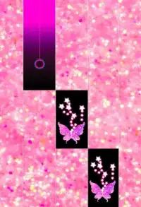 Pink Glitter Piano Tiles Butterfly Screen Shot 2