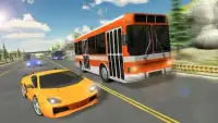 Racing In Bus: Real Highway Traffic Screen Shot 1