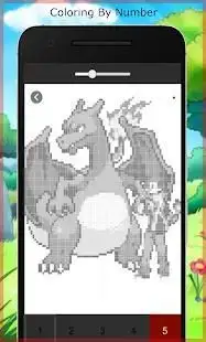 Coloring Pokemon Pixel Art By Numbers Screen Shot 1