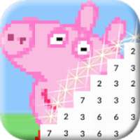 Color by Number Peppa Pixel Art
