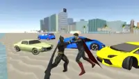 Kahraman Spider-Man ve Super Man Araba Oyunu Screen Shot 4