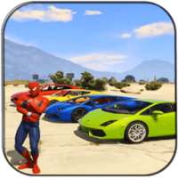 Kahraman Spider-Man ve Super Man Araba Oyunu