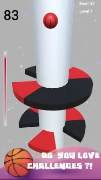 Helix Dunk Jump: Spiral Color Ball Drop tower Screen Shot 2