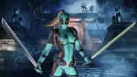 Superhero Dead Lady Dual Sword Fighting Pool Arena Screen Shot 1