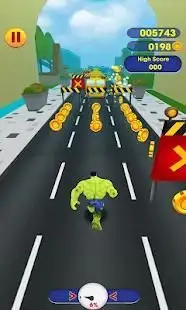 Rail Hulk Rush - Subway Hulk Runnig Screen Shot 0