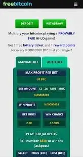 Free Bitcoin Wallet, Faucet, Lottery and Dice! Screen Shot 1