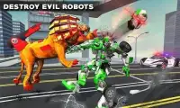 Ultimate Wild Lion Robot: Car Robot Transform Game Screen Shot 19