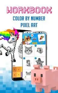 Workbook 3D - Pixel Art: Coloring by Numbers Screen Shot 4