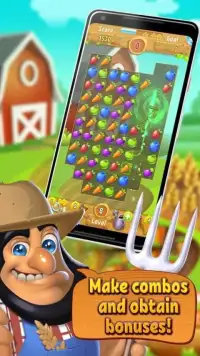 Farm and Garden: Harvest Mania Fruit match 3 game Screen Shot 1