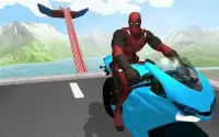 MegaRamp Bike Deadpool: City Rooftop GTStunt Game Screen Shot 7