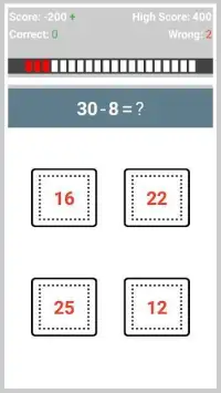 Math Quiz : Addition & Substraction Screen Shot 2