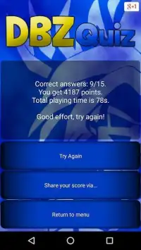 Quiz for Dragon Ball Z Screen Shot 11