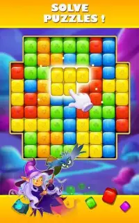 Witch blast - Free toy cube POP matching games Screen Shot 4