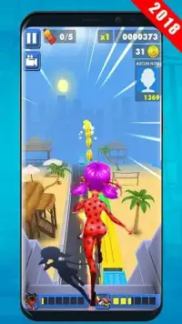 Miss Ladybug Adventure Run! Screen Shot 0