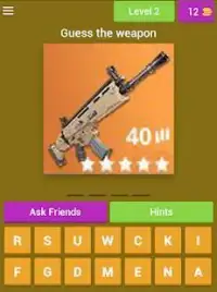 Fornite Weapons and Items Quiz Screen Shot 2