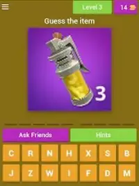 Fornite Weapons and Items Quiz Screen Shot 1