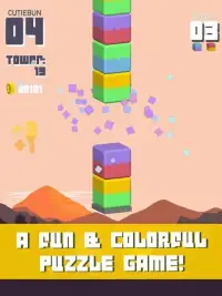 Towersplit: Stack & match colors to score! Screen Shot 4