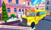 स्कूल बस ड्राइविंग खेल सिम्युलेटर 2018 Screen Shot 6