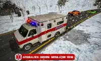 Ambulance Driver Simulator 3D Winter Snow Rescue Screen Shot 2