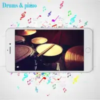 Drums set with drum sticks & Piano Screen Shot 4