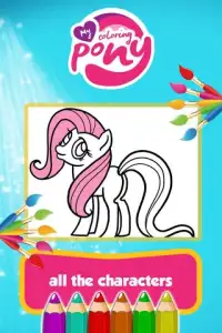 Rainbow Pony Coloring Game Screen Shot 2