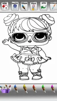 lol dolls surprise eggs and pets coloring book Screen Shot 3