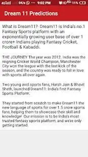 Fantacy Cricket Prediction: Dream11, Halaplay Screen Shot 2