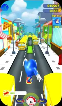 Subway Sonic Ugandan knuckles Temple run Games 3D Screen Shot 0