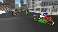 Motorcycle City Rally: Cop Car Chase Screen Shot 2