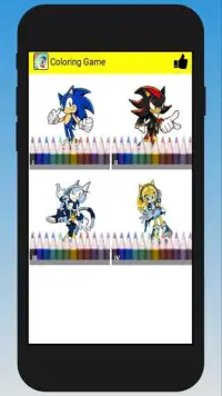 Coloring Book Game Sonic Screen Shot 0