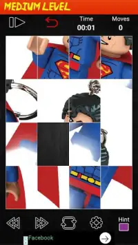 Puzzle Lego SuperMan Screen Shot 1