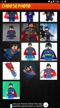 Puzzle Lego SuperMan Screen Shot 3