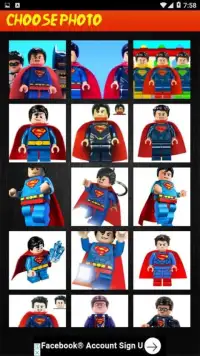 Puzzle Lego SuperMan Screen Shot 4