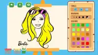 Coloring Barbie Princess Screen Shot 1