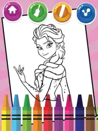 Coloring Barbie Princess Screen Shot 4
