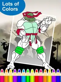 Coloring:Turtles Ninja Legends Screen Shot 1