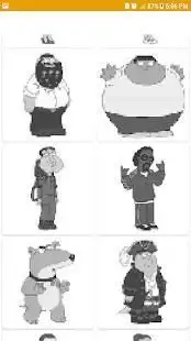 Color by Number family guy Pixel Art Screen Shot 3