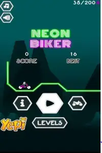 ofline Crazy Stunt Bike Racing Games - NEON BIKER Screen Shot 3