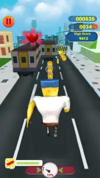 Surfer Spongebob Subway Run Screen Shot 2