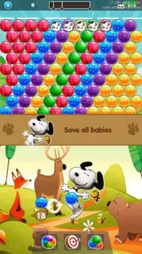 Snoopy Pop Rescue - Bubble Birds Shooter Screen Shot 2