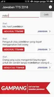 Jawaban Teka Teki Silang 2018 Screen Shot 9