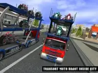 Robot Bike Transport Truck Sim Screen Shot 0