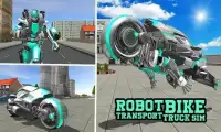 Robot Bike Transport Truck Sim Screen Shot 14
