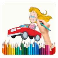 Race Car Coloring Page For Kids