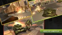 Будущий робот-танк трансформирует городскую битву Screen Shot 0