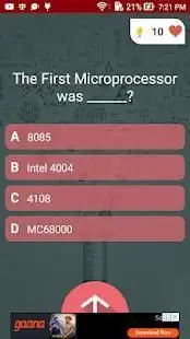 Microprocessor Test Quiz Screen Shot 6